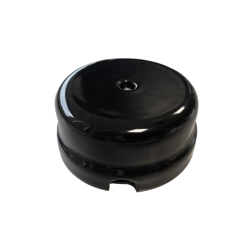 FND SURFACE JUNCTION BOX Ø78X35MM BLACK PORCELAIN