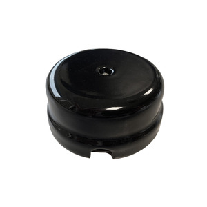 FND SURFACE JUNCTION BOX Ø78X35MM BLACK PORCELAIN