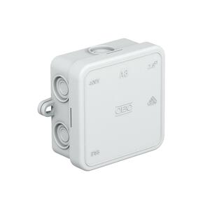A8 75X75X36MM IP55 SURFACE-MOUNTED JUNCTION BOX GREY