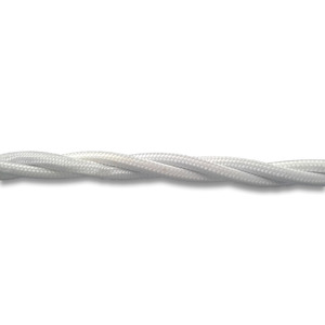 FND 3X1.5MM² 10M RETRO TEKSTILA KABELIS SAVĪTS BALTS