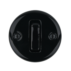 FND SURFACE PUSH SWITCH BLACK PORCELAIN