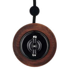 FND SURFACE SWITCH 1-POLE/TWO-WAY BLACK PORCELAIN