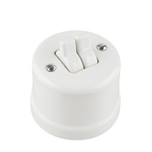 FND VIRSAPMETUMA DUBULTPĀRSLĒDZIS PORCELĀNS BALTS TIPS 4
