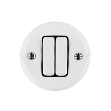 FND VIRSAPMETUMA DUBULTPĀRSLĒDZIS PORCELĀNS BALTS