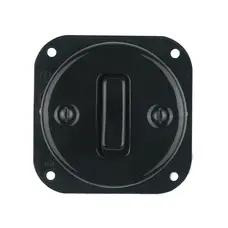 FND 1-POLE/TWO-WAY SWITCH BLACK PORCELAIN