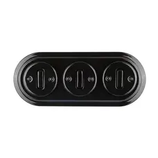 FND 1-POLE/TWO-WAY SWITCH BLACK PORCELAIN