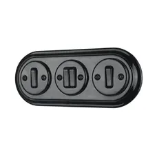 FND 1-POLE/TWO-WAY SWITCH BLACK PORCELAIN