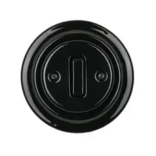 FND 1-POLE/TWO-WAY SWITCH BLACK PORCELAIN