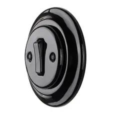 FND 1-POLE/TWO-WAY SWITCH BLACK PORCELAIN