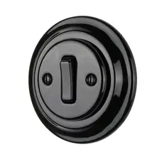 FND 1-POLE/TWO-WAY SWITCH BLACK PORCELAIN