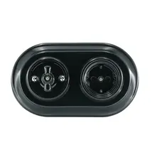 FND 1-POLE/TWO-WAY SWITCH BLACK PORCELAIN