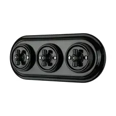 FND 1-POLE/TWO-WAY SWITCH BLACK PORCELAIN
