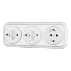 FND 3-VIETĪGS KVADRĀTVEIDA RĀMIS PORCELĀNS BALTS