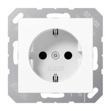 JUNG AS WHITE 1-GANG SOCKET OUTLET