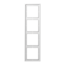 JUNG LS WHITE 4-GANG COVER FRAME