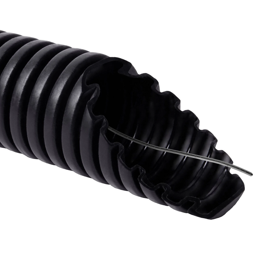 PVC 25MM 750N 50M BLACK CORRUGATED CONDUITS