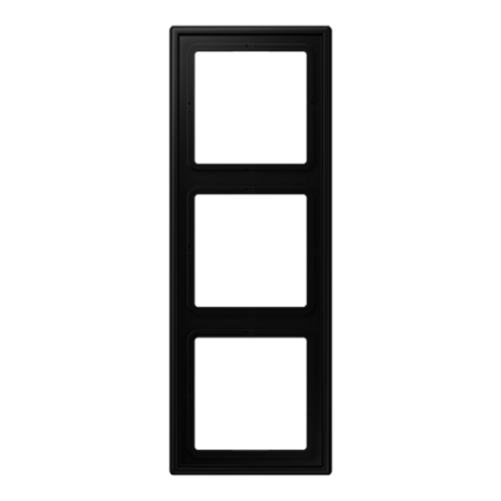 JUNG LS GRAPHITE BLACK MATT 3-GANG COVER FRAME