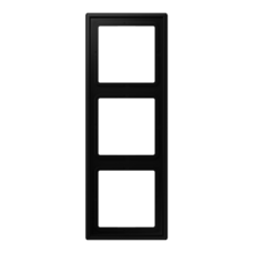 JUNG LS GRAPHITE BLACK MATT 3-GANG COVER FRAME