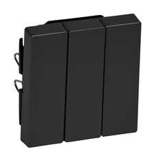 MERTEN ANTHRACITE 3-GANG 1-WAY SWITCH