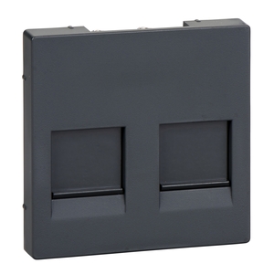 MERTEN ANTHRACITE 2XRJ45 CAT6 DATA OUTLET