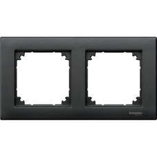 MERTEN M-PLAN ANTHRACITE 2-GANG FRAME