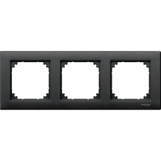 MERTEN M-PLAN ANTHRACITE 3-GANG FRAME