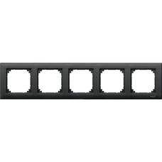 MERTEN M-PLAN ANTHRACITE 5-GANG FRAME