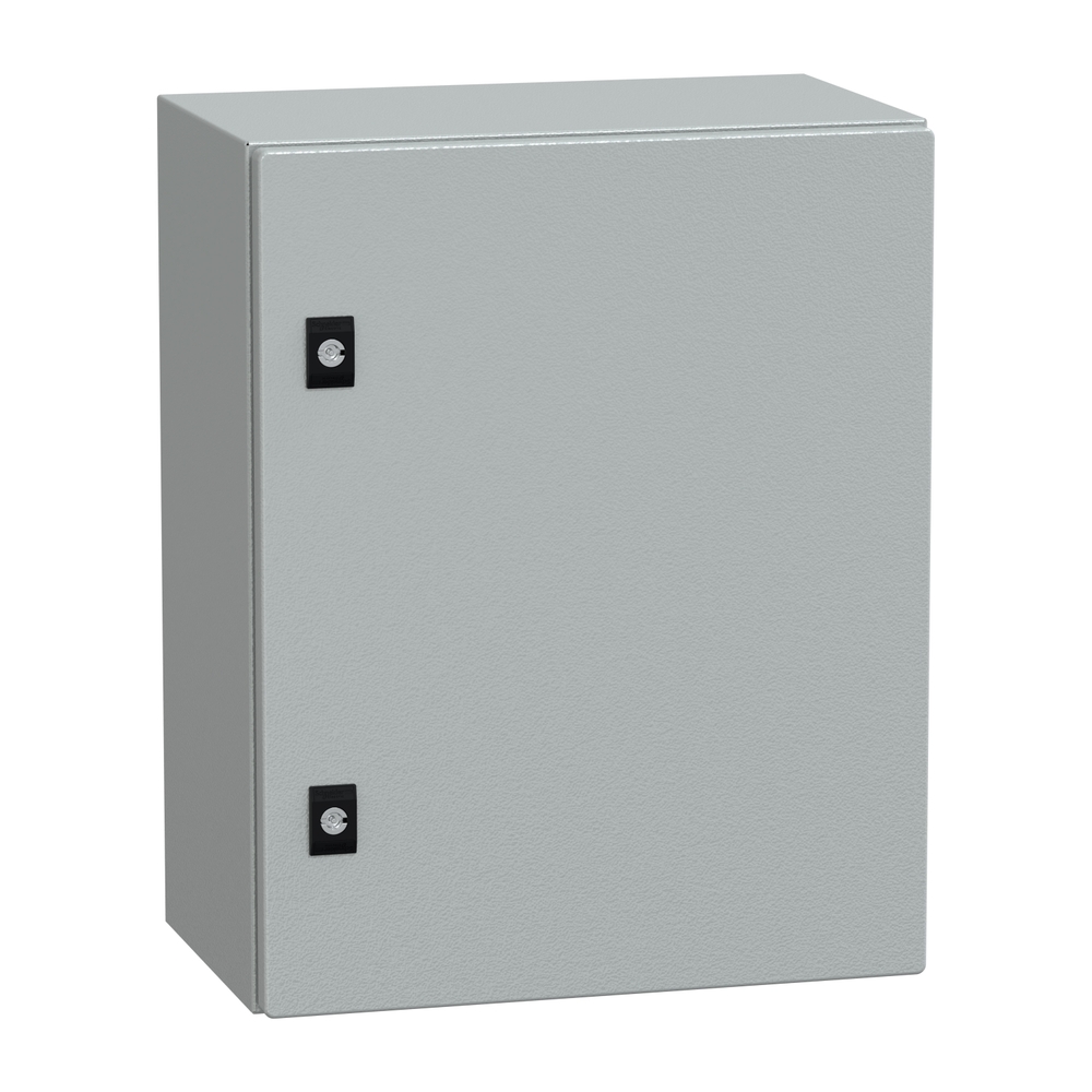 CRN 500X400X250 IP66 IK10 RAL7035 STEEL ENCLOSURE + MOUNTING PLATE