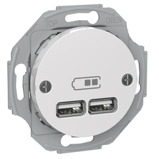 RENOVA 2-VIETĪGA USB LIGZDA BALTS