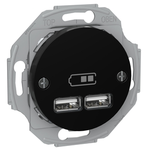 RENOVA 2-VIETĪGA USB LIGZDA MELNS